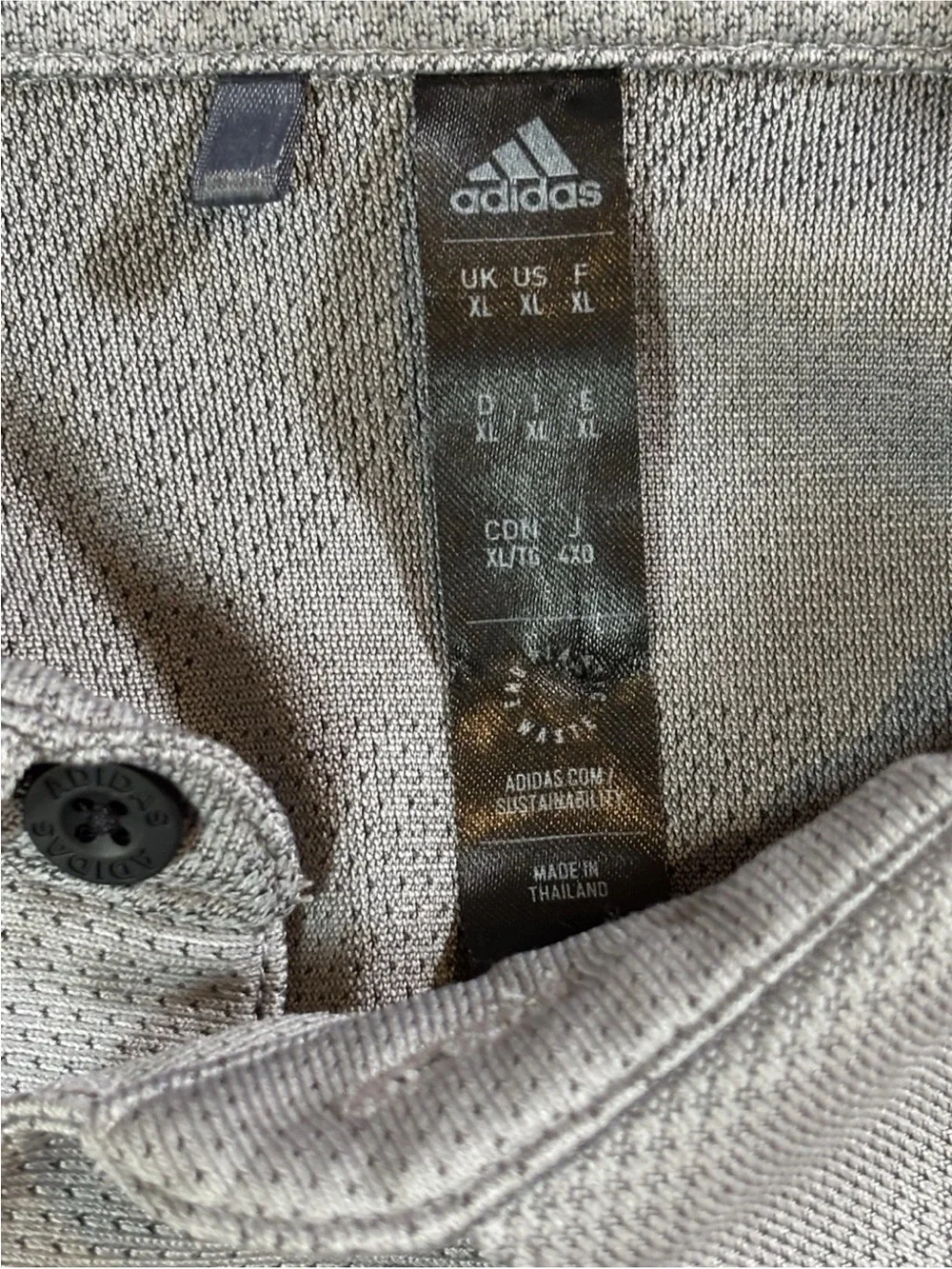 Adidas Golf Polo Shirt XL Gray Geometric Performance